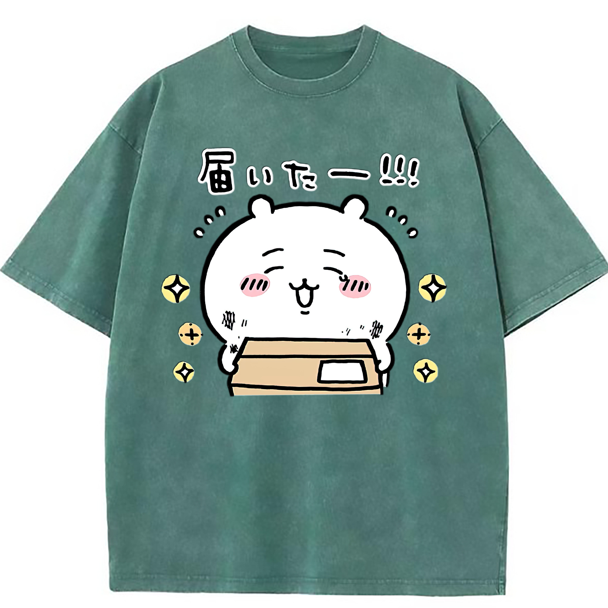 （画像用） ちいかわ ちいかわ Chii-kawa chiikawa 綿100% ヴィンテージ風 半袖Tシャツ（フロントプリント）